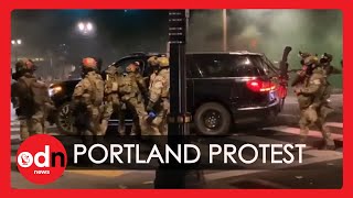 Police and Anti-Racism Protesters Clash in Portland, Oregon as Donald Trump Sends in Federal Forces