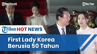 Sosok Cantik Istri Presiden Korea Jadi Sorotan Saat Tiba di Bali