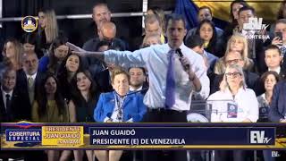 Palabras del Presidente (E) Juan Guaido desde el Airport Convention Center,  Miami  EEUU, 01-02-2020