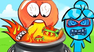 КРАСНЫЙ ШАР ПРОТИВ ОГОНЬ И ВОДА ПОДЗЕМНЫЕ ХОДЫ мультик   RED BALL 4 Volume 5 INTO THE CAVE Для детей