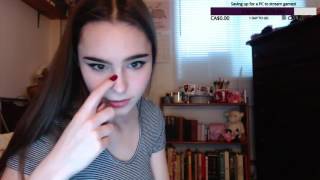 Sadkitcat flashing on cam!