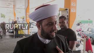 Lebanon: Friday prayer held at Jiyeh petrol station in protest against fuel crisis