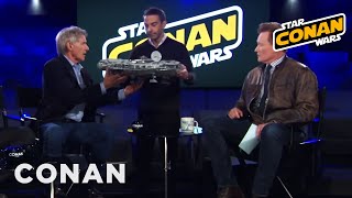 Jordan Schlansky Asks Harrison Ford To Sign His Millennium Falcon - CONAN on TBS