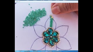 Hand Embroidery/embroidery flower,beads work for dress
