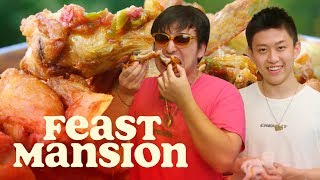 Joji and Rich Brian Make Spicy Indonesian Fried Chicken | Feast Mansion