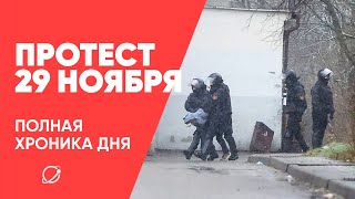 Конфликт в Боровлянах, удар силовика и эмоциональное видео из Малиновки: хроника протеста 29 ноября
