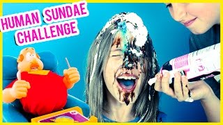 HUMAN SUNDAE CHALLENGE! FAIL TO FART - GASSY GUS GAME! BY PLP TV