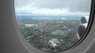 Emirates A380 landing in Manchester HD