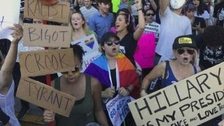 Anti-Trump protests going too far?