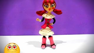 МОНСТР ХАЙ.  Дракулаура из плэй до или пластилина. Monster High Doll clay.