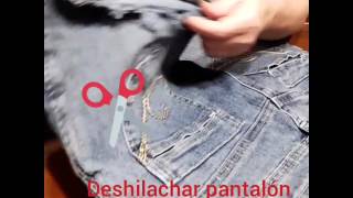 Cortar y deshilachar pantalón ,facil y rapido