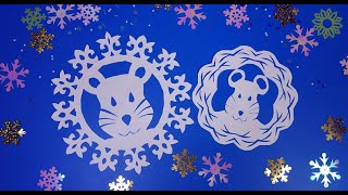 СНЕЖИНКА МЫШКА символ нового года 2020 / Snowflake mouse