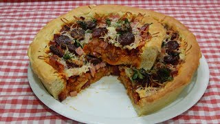 Cómo hacer pizza XXL al estilo Chicago (Tarta de pizza)
