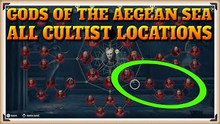 Assassin's Creed Odyssey All GODS OF THE AEGEAN SEA Cultist Locations - Cult Unmasked Trophy