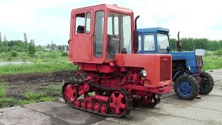 Свекловичный трактор Т-70СМ на узких гусеницах и ЛТЗ-60