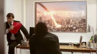 LG Ultra HD 84" TV PRANK (METEOR EXPLODES DURING JOB INTERVIEW)