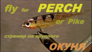 Fly tying Perсh fly мушка стример окунь