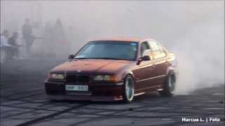 BMW E36 turbo epic burnout - TEAM ARG