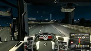 ETS2. Ночная поездка. Управление мышью - ничего сложного