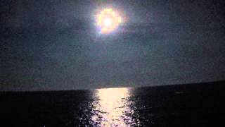 Футаж лунная дорожка на Черном море