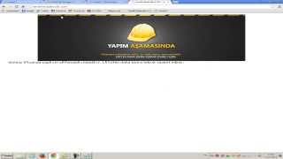 Sitemiz Yapım Aşamasındadır Yazısını Eklemek (C-Panel).