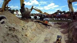 Trackhoe accident