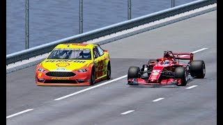 Ferrari F1 2018 vs Nascar Ford 2018 - Drag Race