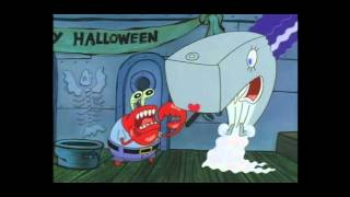 Mr Krabs choking on an apple