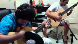 Jamming OUt with our classical guitars