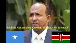 Adam Barre  “maalintii waxaan ahay Kenyaan, Habeenkiina Soomaali”