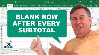 Excel Add A Blank Row After Each Subtotal - 2433