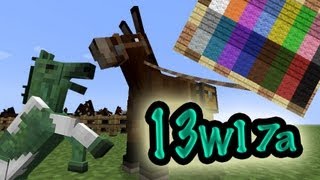 MineCraft 1.6 Snapshot 13w17a Colored Blocks, Chest Keys, Undead Horses, Adobe Mud!
