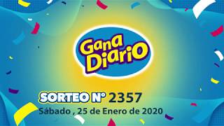 Sorteo Gana Diario - Sábado 25 de Enero de 2020