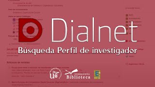 Dialnet: búsqueda perfil de investigador