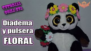♥ Tutorial: Diadema y Pulsera Floral de Goma Eva (Foamy) ♥
