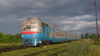 Дизель-поезд Д1 в Виноградове / Vinogradovo diesel train D1