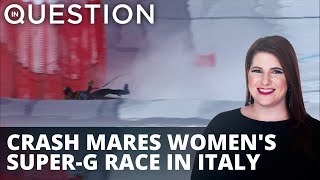 Crash mares women's Super-G race in Italy