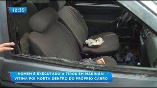 Homem é executado a tiros em Maringá: vítima foi morta dentro do próprio carro