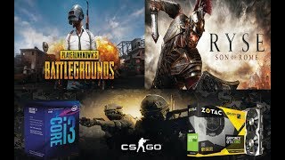 i3 8100 | GTX 1060 6GB - 3 Game Test (Ryse Son Of Rome, PUBG,CSGO)