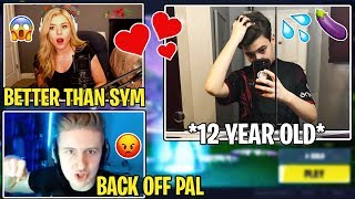 This *12 YEAR OLD* Pro Player Clix FLIRTS With Symfuhny's Girl Brooke On Stream!! (SEXY)