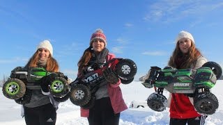 3 Girls + 1 Dad = RC Snow Fun!!