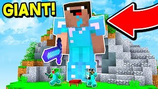 WORLD'S LARGEST MINECRAFT BEDWARS PLAYER! (Minecraft Trolling)