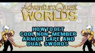 =AQW= How to get cool non member Armor, Cape, and Dual swords