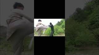 2名日本忍者妄圖暗殺中國功夫高手，不料反被太極大師1掌拍死！#shorts
