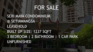 FOR SALE: CONDOMINIUM @ SERI MAYA, SETIAWANGSA (2019) | #CoachHartanahTV