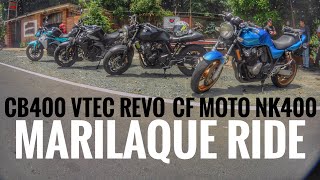 CB400 Vtec Revo Riding with Nk400 cfmoto / Drag Race, Street race, MARILAQUE RIDE part 1