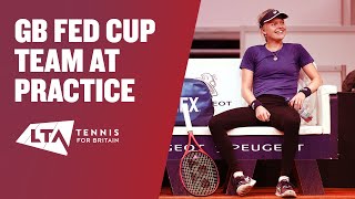 GB Fed Cup Team practise in Bratislava