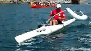 Lister riding support boat wake