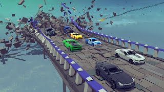 Satisfying Destruction Madness! #5 Feat. Cars on a Destructible Bridge | Besiege