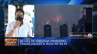 46 Halte Dirusak Pendemo, Transjakarta Alami Kerugian Rp 65 M